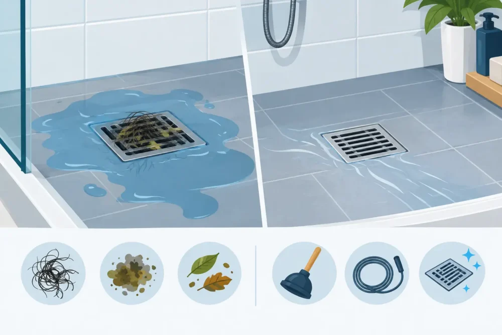 Shower Drainage Problems: Causes and Fixes