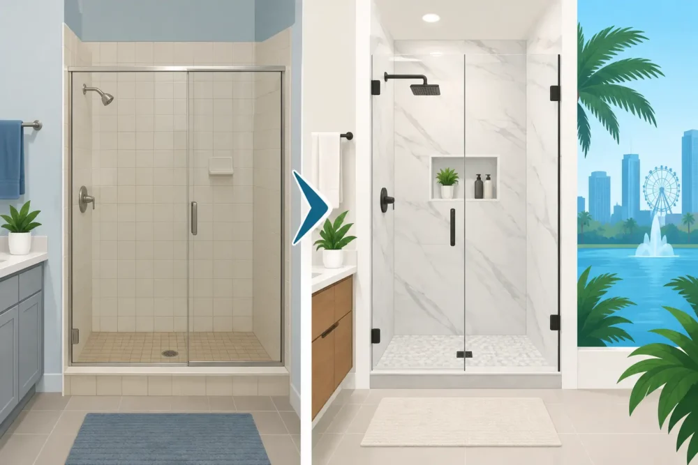 A Shower Makeover Example for Orlando Homes